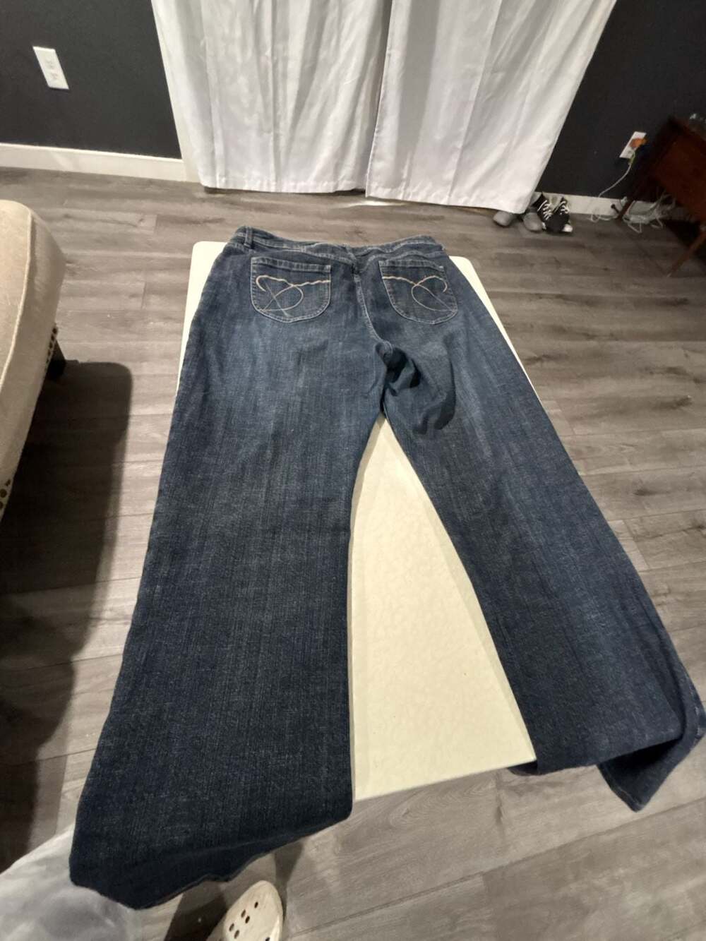 Chico's Dark Blue Wide-Leg Jeans